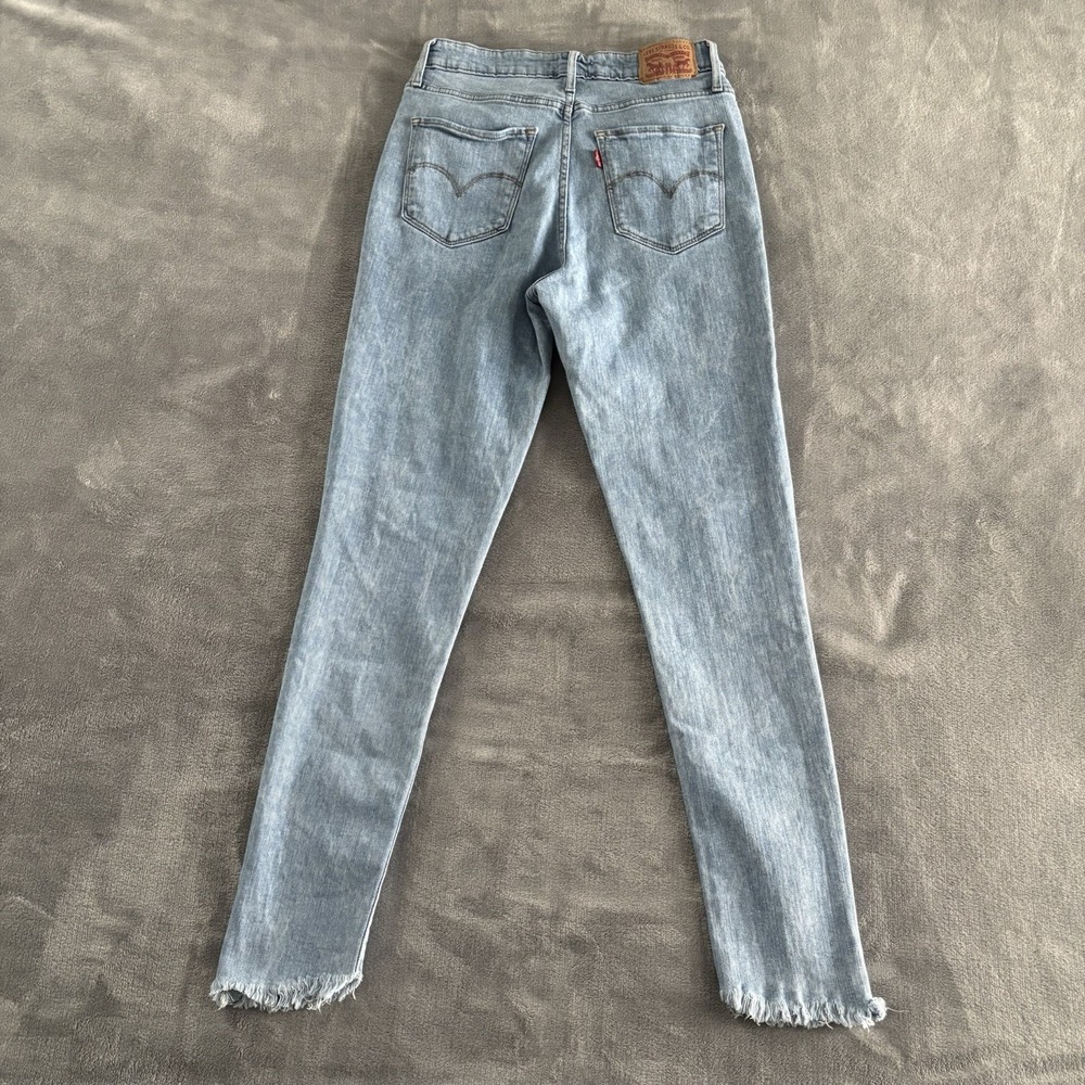 Levi's High Rise Pale Blue Denim Jeans with Red Tab - Picture 5 of 15